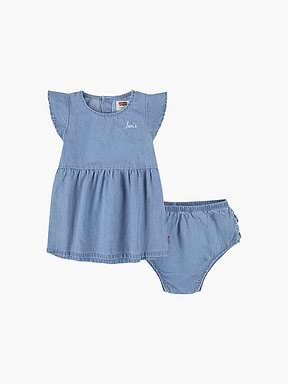 שמלת ג'ינס מלמלה ותחתונים תואמים / תינוקות