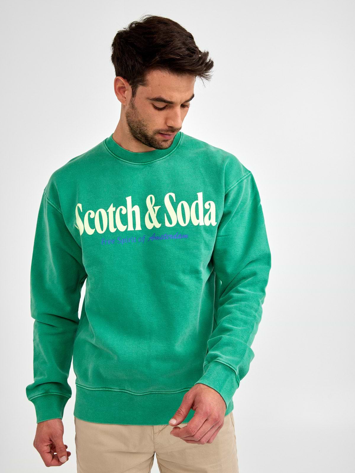 סווטשירט בייסיק BIG LOGO- SCOTCH & SODA|סקוץ' אנד סודה
