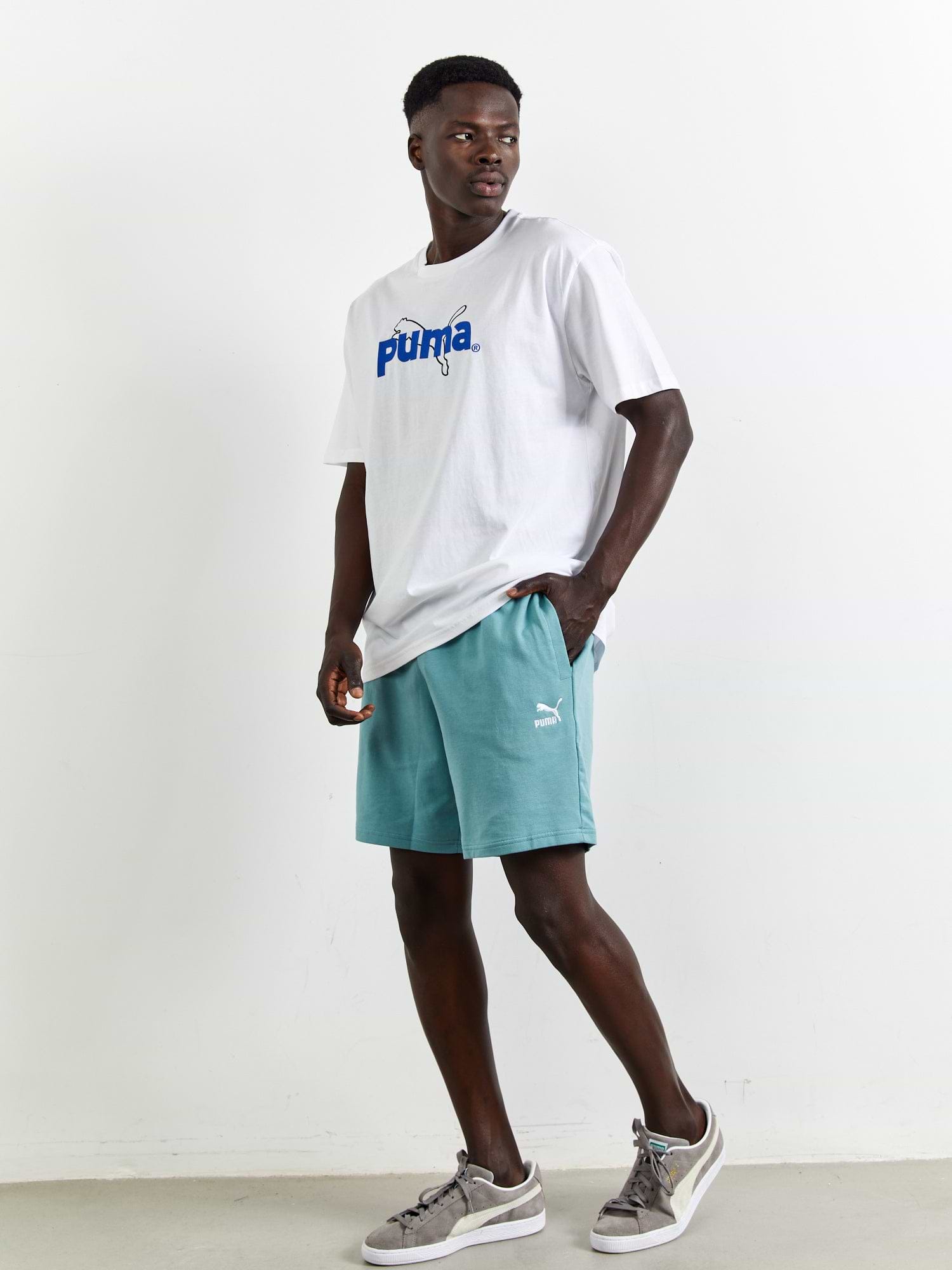 מכנסיים קצרים עם רקמת לוגו- Puma|פומה