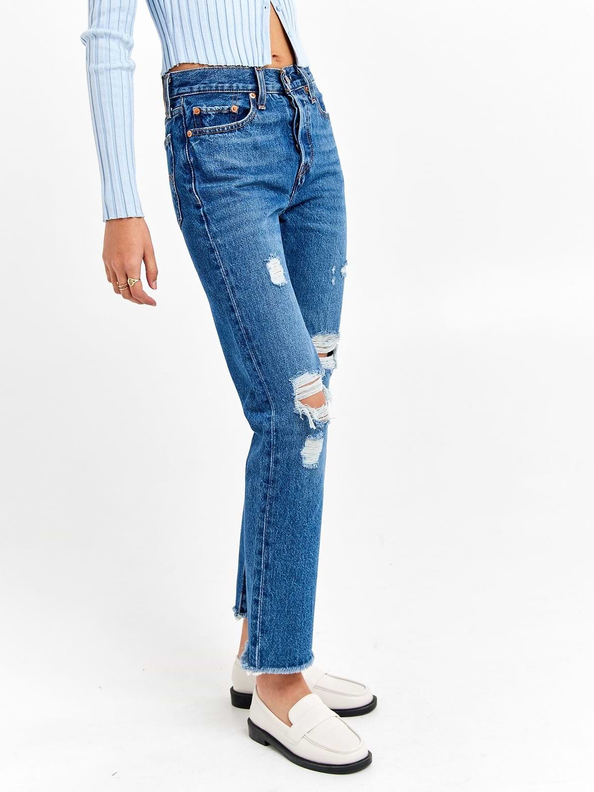 מכנסי ג'ינס WEDGIE עם קרעים