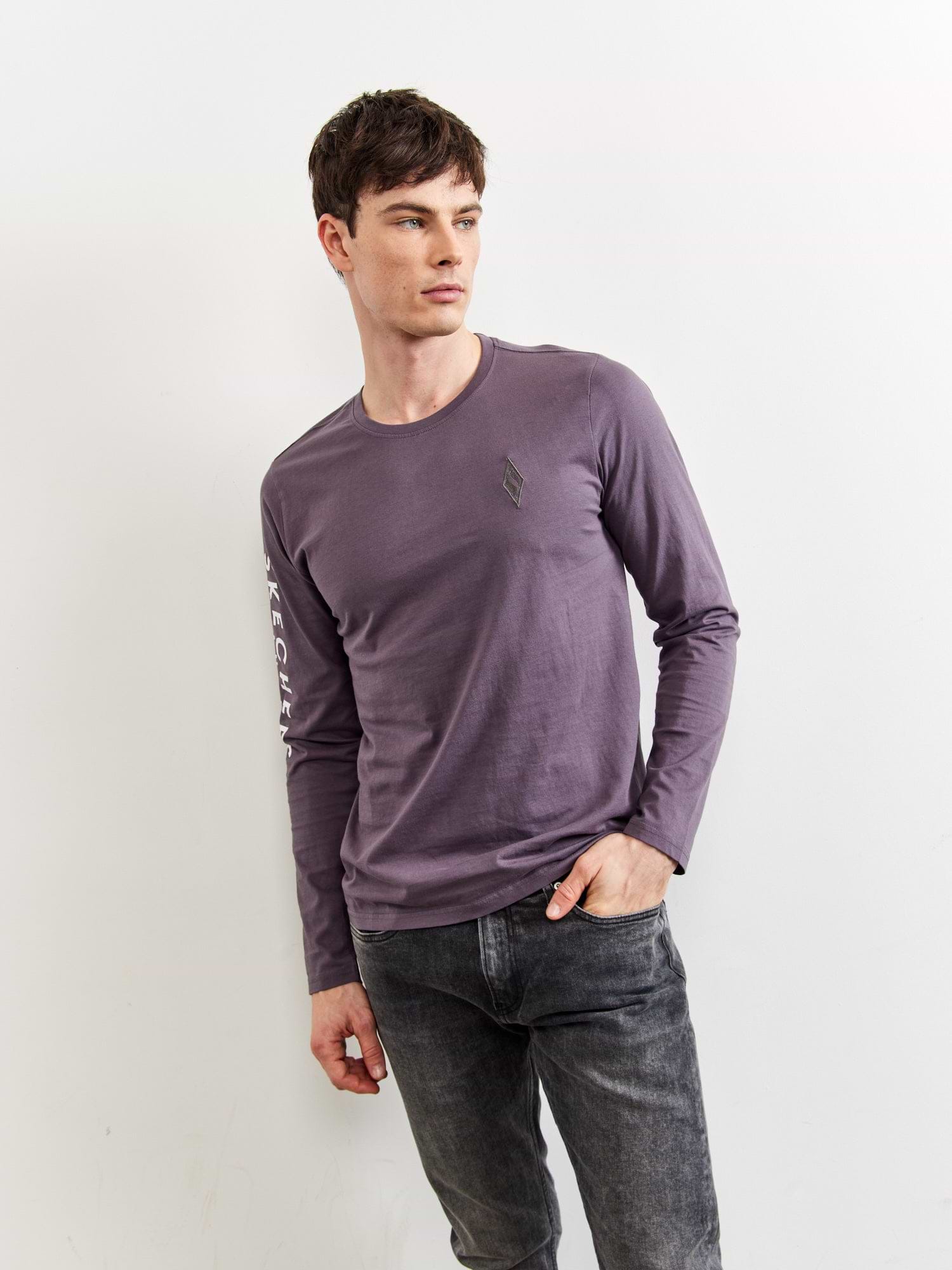 חולצת שרוול ארוך עם לוגו / גברים- Skechers|סקצ'רס 