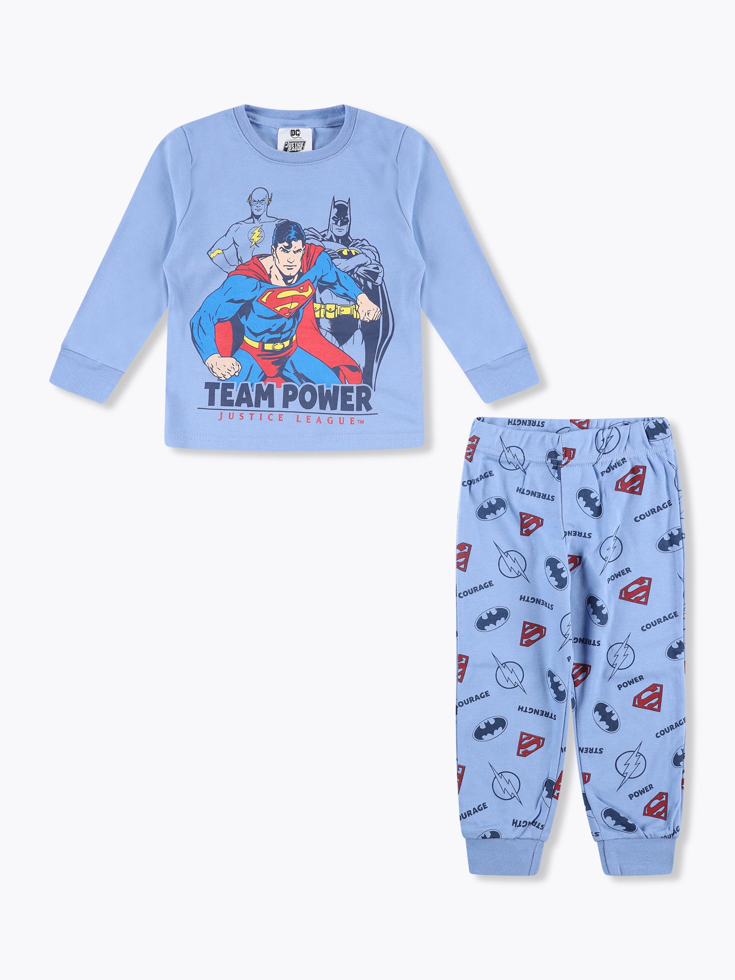 סט פיג'מה עם הדפס סופרמן / תינוקות וילדים