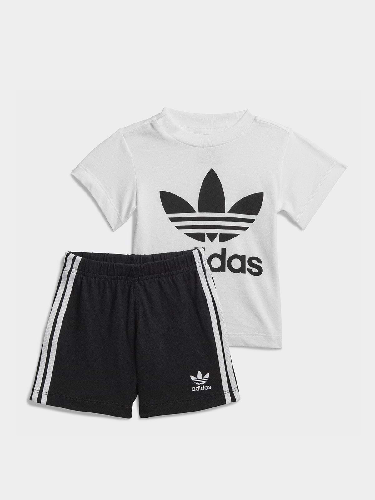 חליפה קצרה עם הדפס לוגו / תינוקות וילדים- Adidas Originals|אדידס אוריג'ינלס