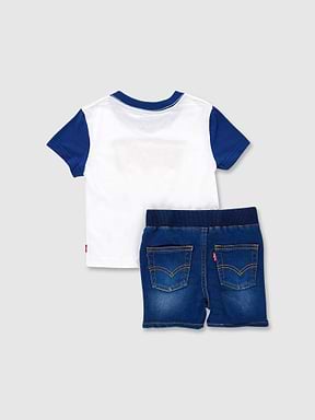 סט טישרט קצרה ומכנסי ג'ינס / תינוקות