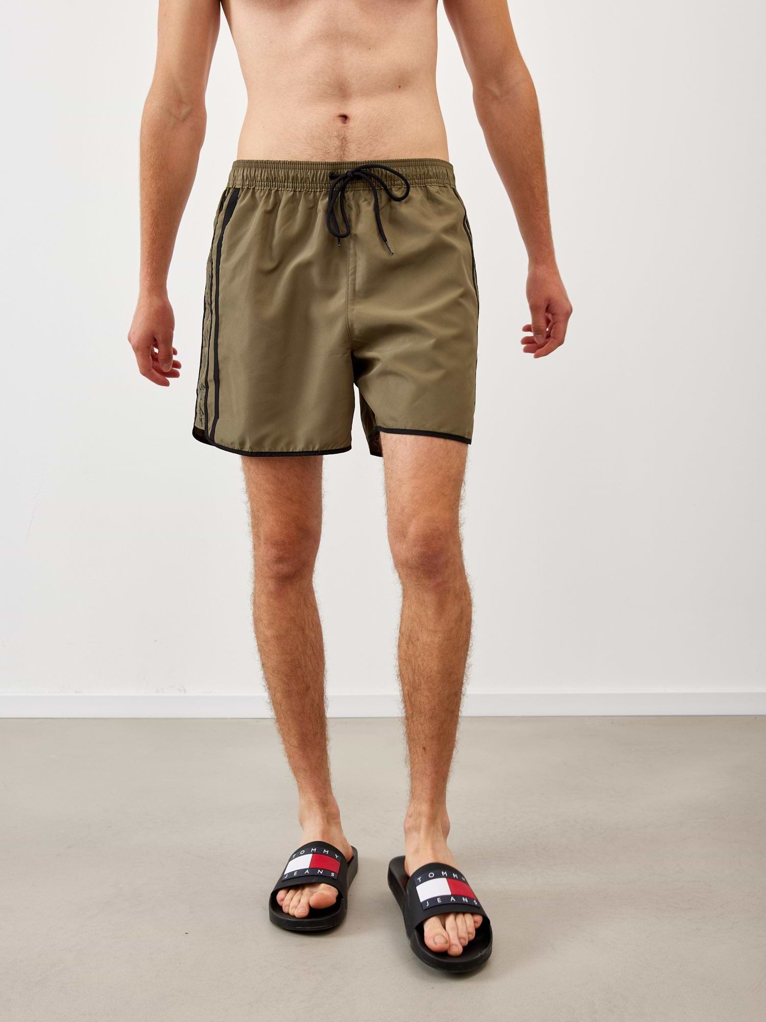 מכנסי בגד ים עם סטריפ לוגו- Ck|קלווין קליין