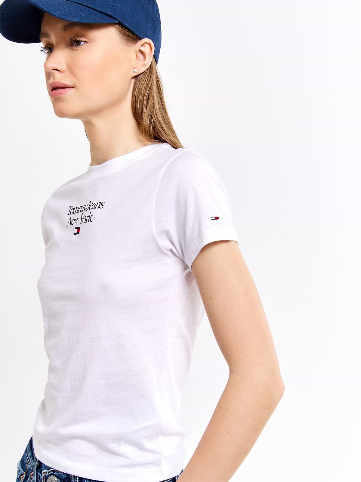 חולצת טי בייסיק עם הדפס לוגו