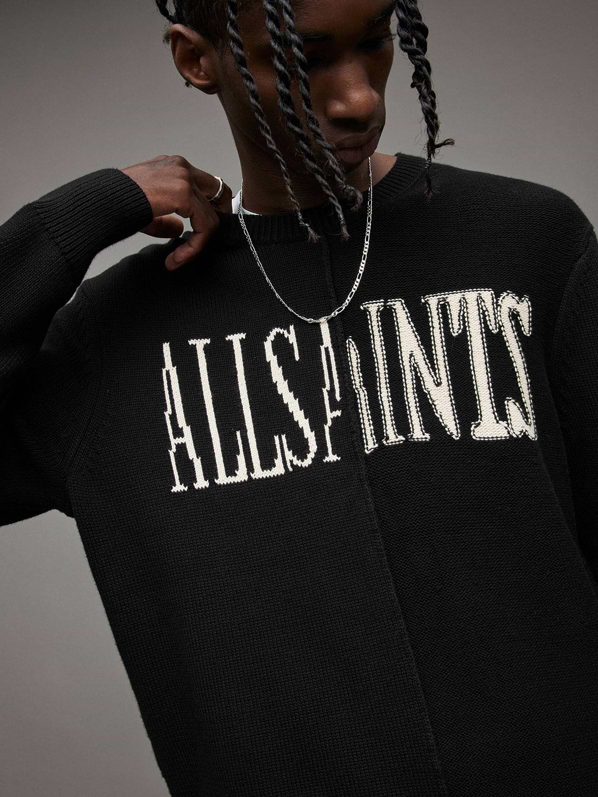 סוודר עם תיפור אמצע מודגש AXIS- Allsaints|אולסיינטס