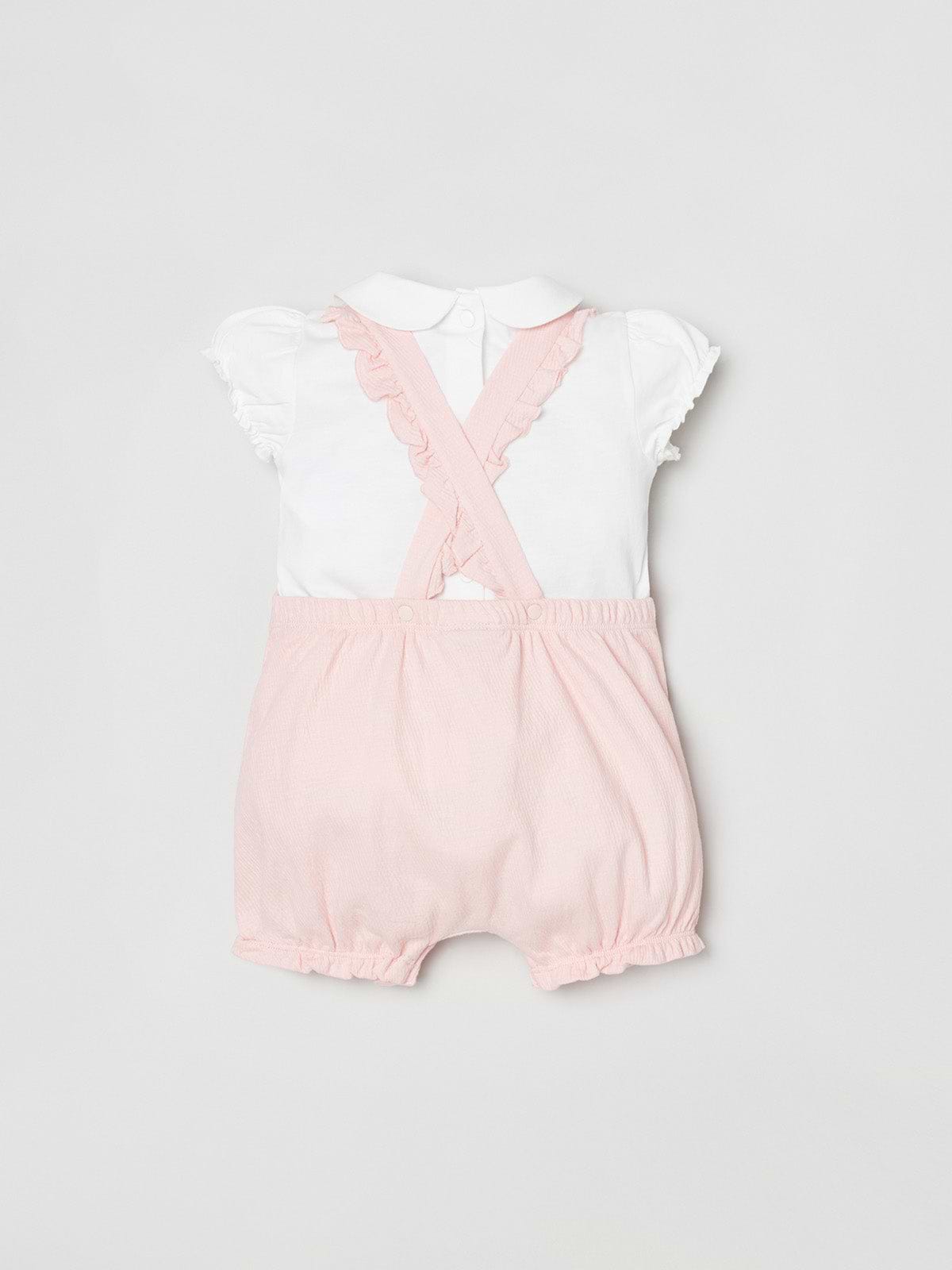אוברול קצר עם חולצת טי פנימית / תינוקות
