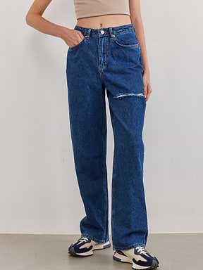 מכנסי ג'ינס בגזרה לוס