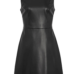 Pinafore vegan leather dress