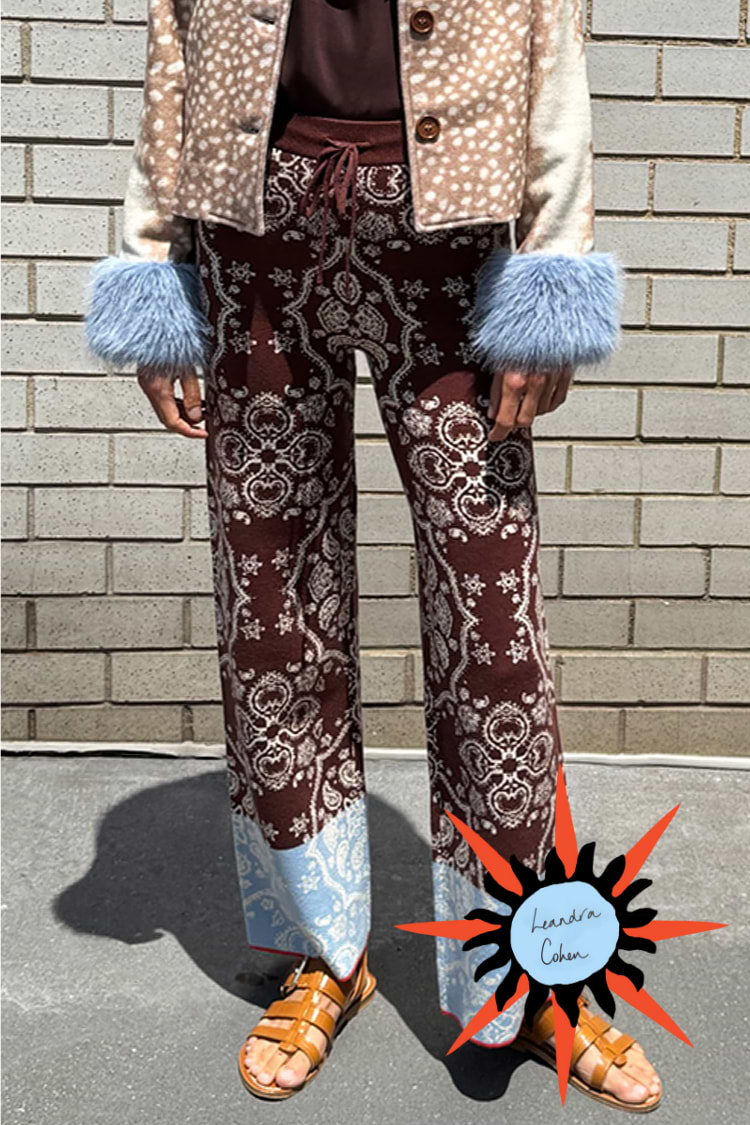 Chocolate Bandana Wide Leg Trousers