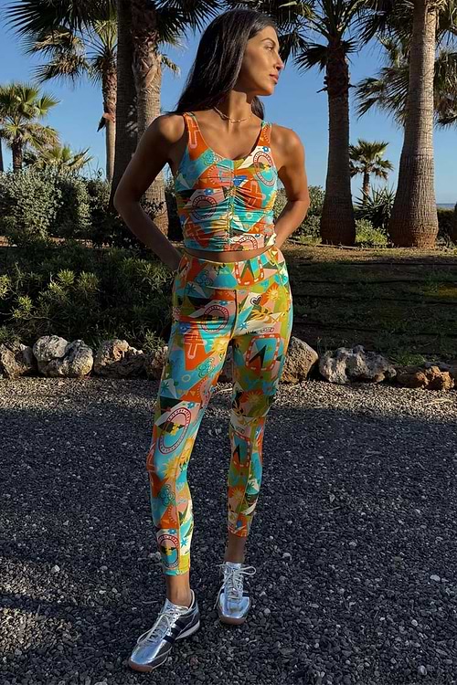 ruched workout tops