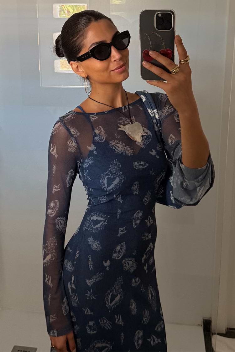 Denim Deloris Mesh Dress
