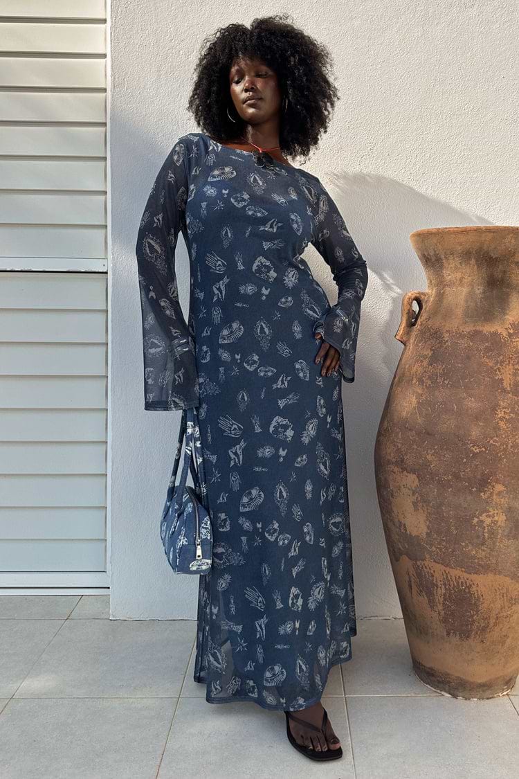 Denim Deloris Mesh Dress