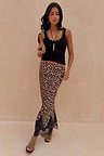 chinese dress ladies Never Fully Dressed Leopard Lace Maeva Midi Skirt main image 1