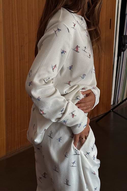 NBB Women's 100% Cotton Christmas Nightgown & Pajama Set - Soft Holiday Sleepwear With Deer & Snow Print - View #5