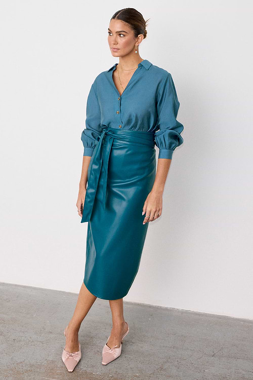 Leather skirts and dresses cheap