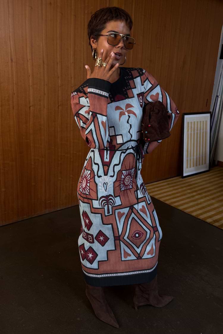 Geometric Gaia Dress