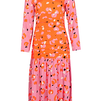 Thumbnail for Pink Animal Mona Dress - Curve