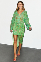 Thumbnail for Green Animal Cassie Skirt