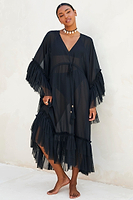 Thumbnail for Model wearing Black Sloane Dress standing facing the camera 