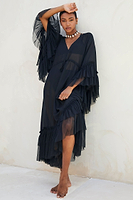 Thumbnail for Model wearing Black Sloane Dress standing facing the camera 