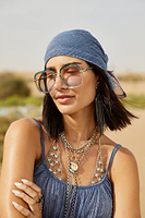 Thumbnail for Blue Tint Lucy Square Sunglasses