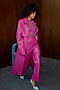 Magenta Vegan Leather Trench