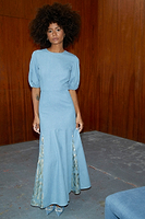 Thumbnail for Denim Jacquard Monty Dress Petite