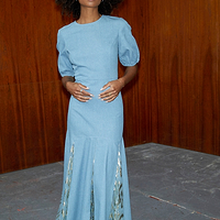Thumbnail for Denim Jacquard Monty Dress Petite