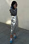 Silver Pinafore Dress