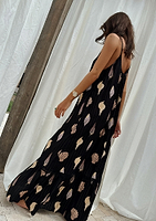 Thumbnail for Black Shells Maxi Dress