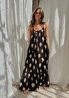 Thumbnail for Black Shells Maxi Dress