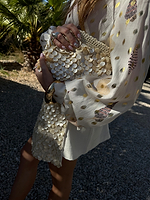 Thumbnail for Shells Miley Shirt with Gold fleck