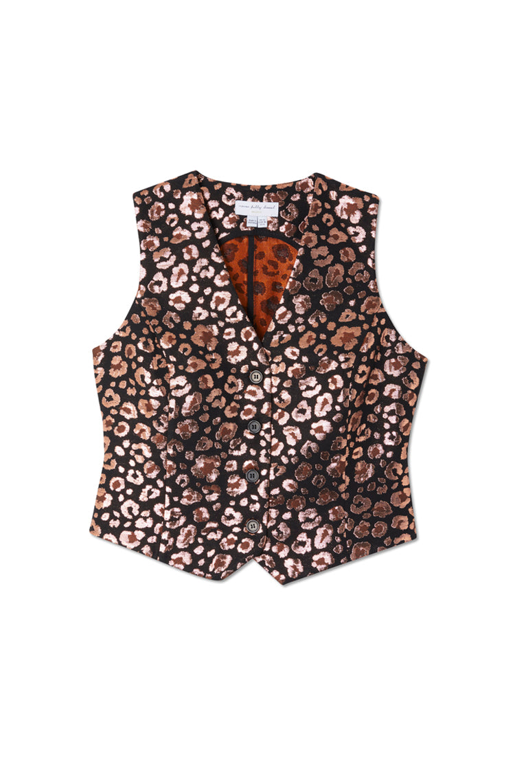 Leopard Jacquard Waistcoat