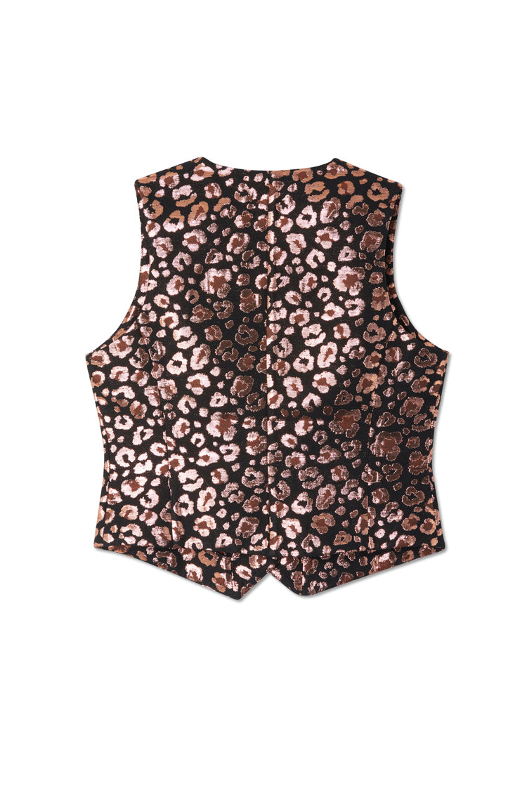 Leopard Jacquard Waistcoat
