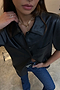 Black Vegan Leather Lizzie Shirt
