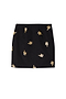 Black Snake Mini Wrap Skirt 