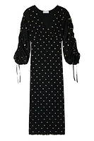 Thumbnail for Black Celia Plisse Dress Petite