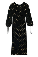 Thumbnail for Black Celia Plisse Dress Petite