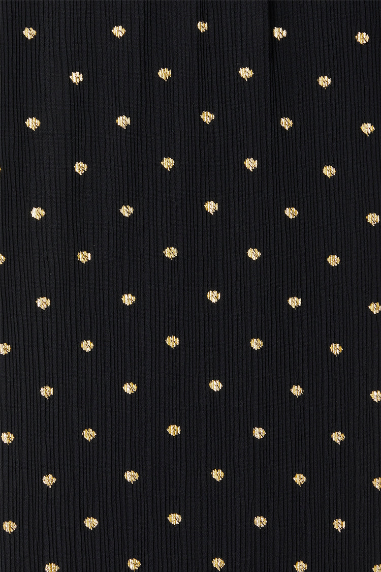 Black Celia Plisse Dress