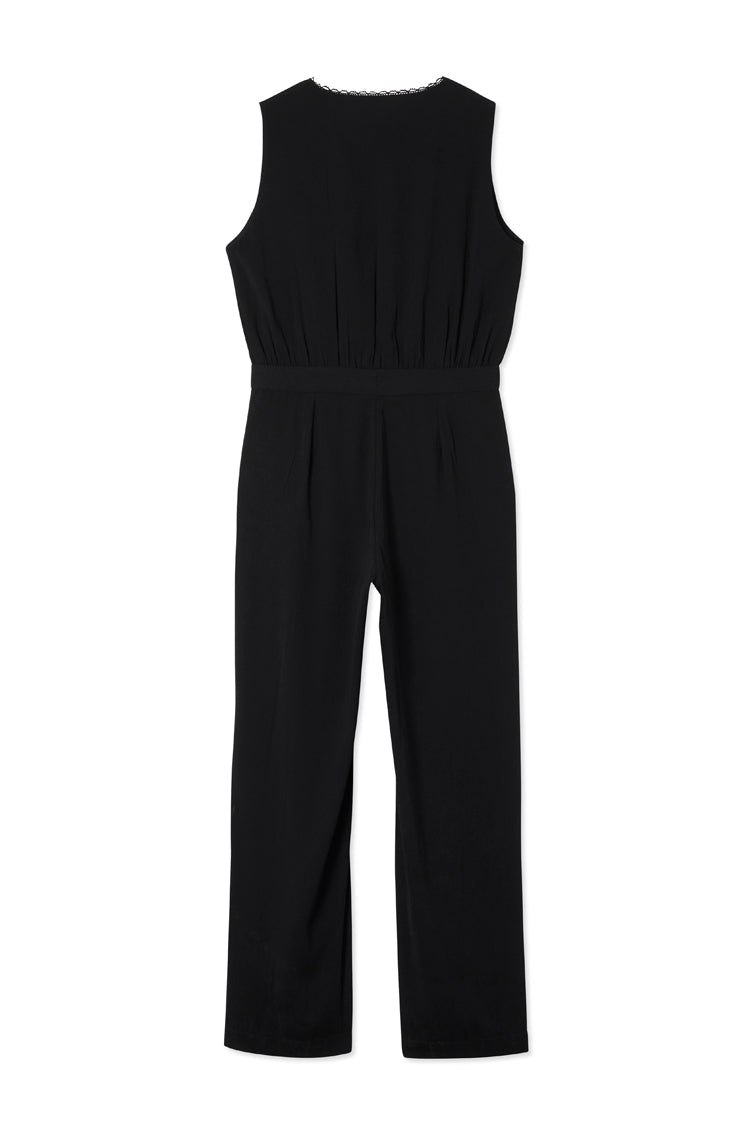 Black Embroidered Jumpsuit Petite