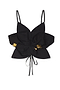 Black Dahlia Top With Gold Fish Fleck