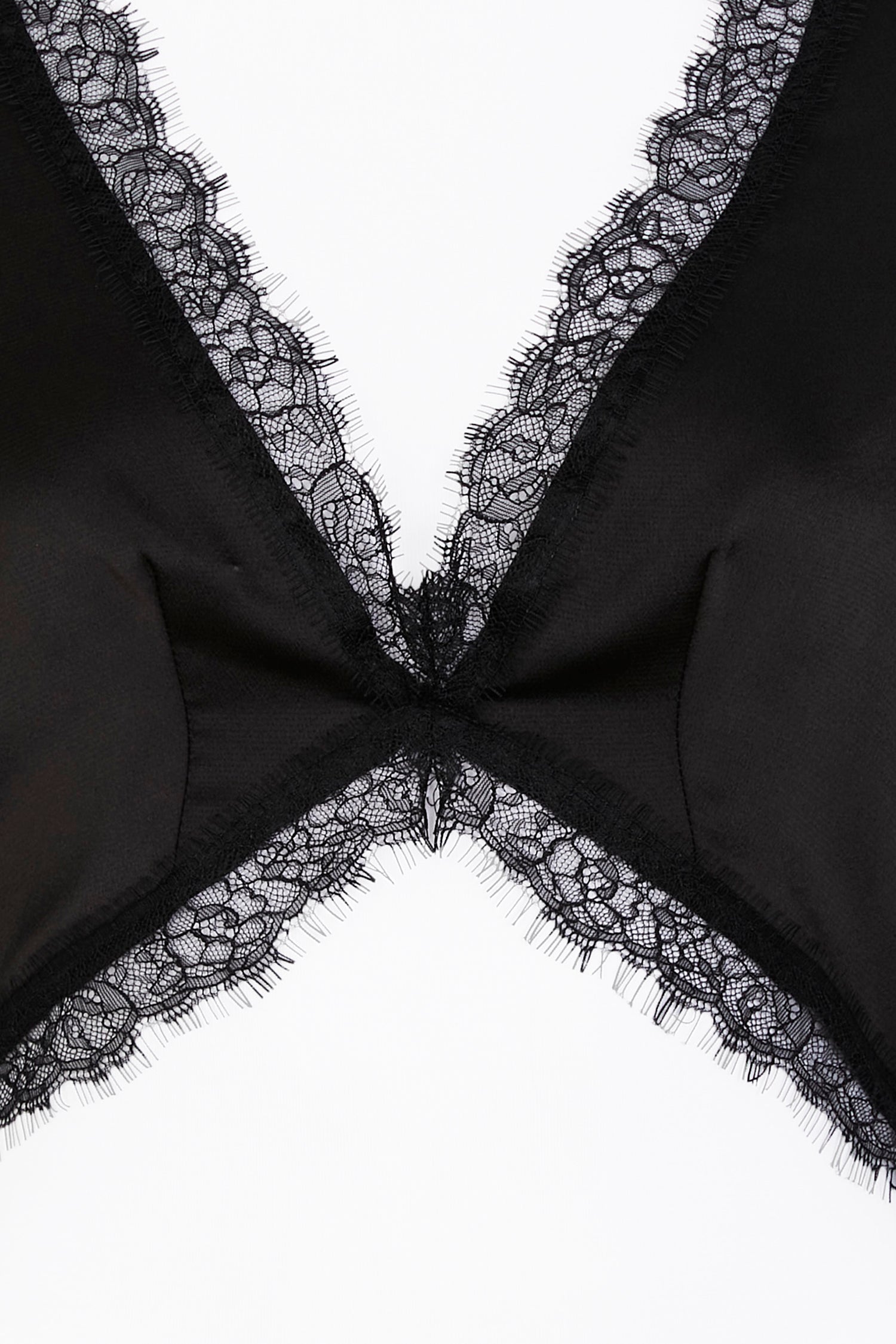 Black Lace Crop Top cut out