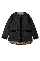 Thumbnail for cut out of Black And Leopard Multi-Wear Jacket