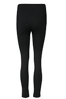 Thumbnail for Black Vegan Leather Ponte Leggings