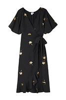 Thumbnail for Black Palm Camilla Wrap Dress