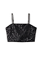 Black Sequin Crop Top