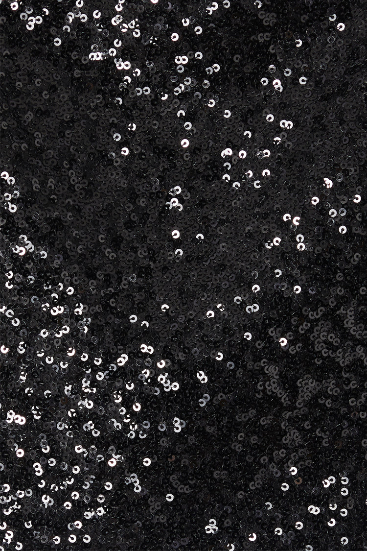 Close up of black sequins