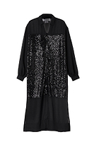 Thumbnail for Black Sequin Lila Shirt Dress